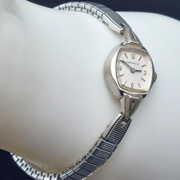 Vintage Caravelle Ladies Mechanical Watch Stainless Steel Stretch Band 1950s - Picture 2 of 8